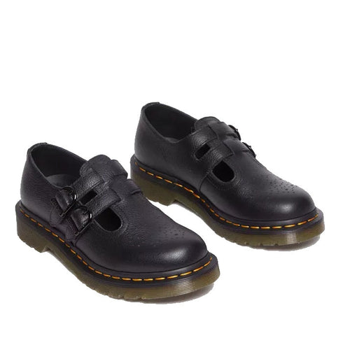 Dr Martens 8065 2 Strap Mary Jane Black Virginia Soft Leather